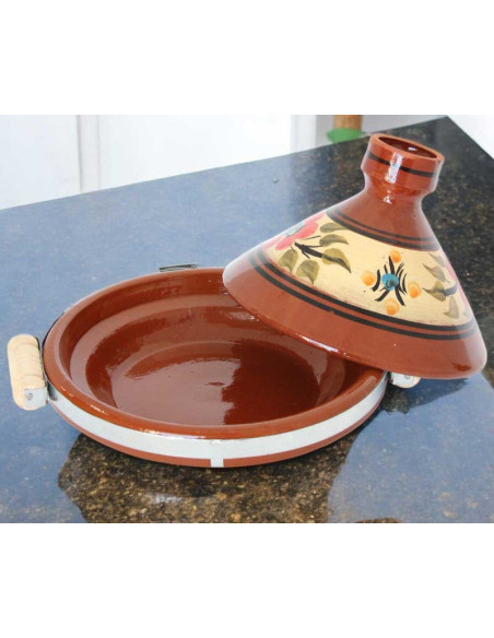 Tajine marocain de 11 pouces coloré Motif 3