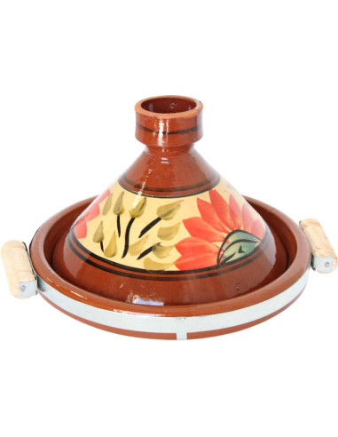 Tajine marocain de 11 pouces coloré Motif 4