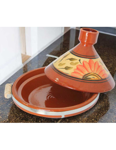 Hand-Painted Moroccan Clay Tagine 33 cm (13 in)...