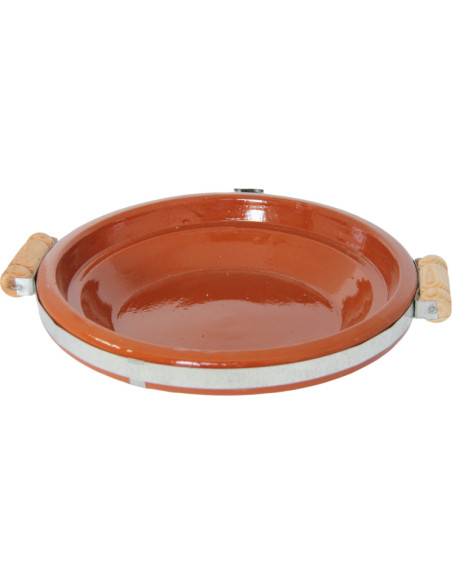 Hand-Painted Moroccan Clay Tagine 33 cm (13 in) – Serves 6 to 8, Large Flower