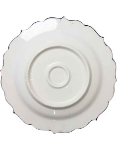 Assiette turque 10 po festonnée orange à tulipes 2