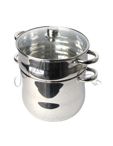 Couscoussier en inox 6 L – Finition brillante