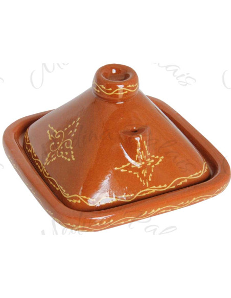 Square Moroccan Clay Tagine 30 cm (12 in) – Serves 4 to 6