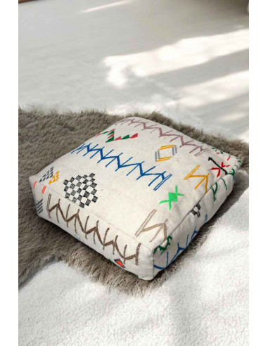 Wool floor cushion Pattern 1