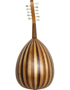 Oud (luth oriental) en bois clair à plaque bordeaux 2