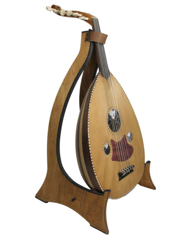 Oud (luth oriental) en bois clair à plaque...