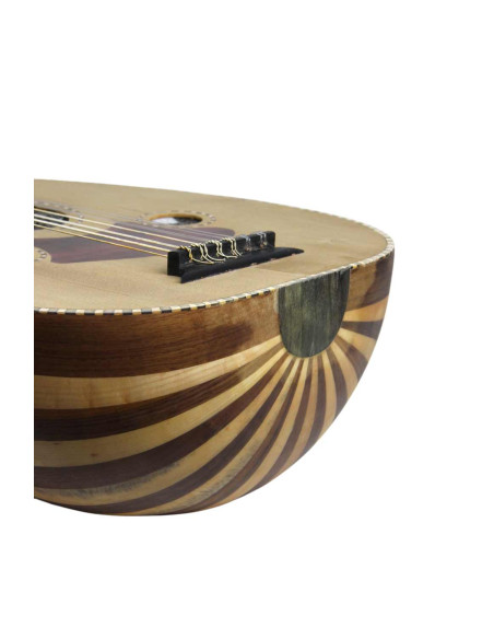 Natural wood oud (oriental lute), black rosette, model A