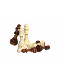 Pièces d'échecs en bois, grand modèle