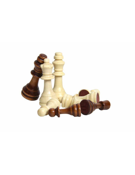 Pièces d'échecs en bois, grand modèle