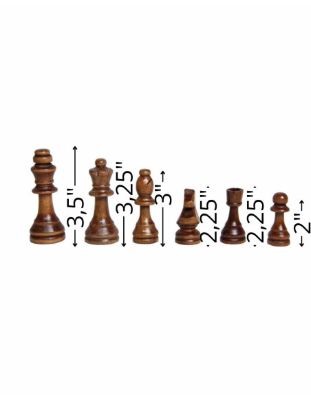 Pièces d'échecs en bois, grand modèle