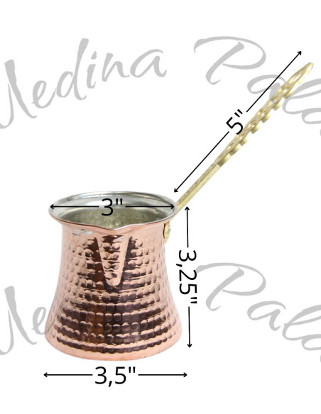 Cafetière turque en cuivre martelé – Grande taille