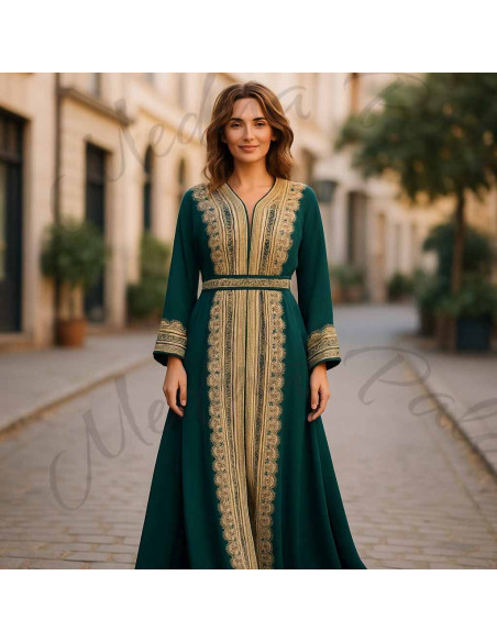 Kaftan marocain vert