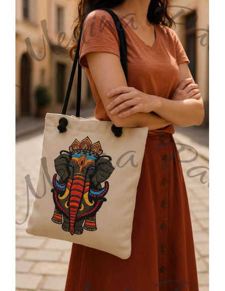 Tote bag à éléphant