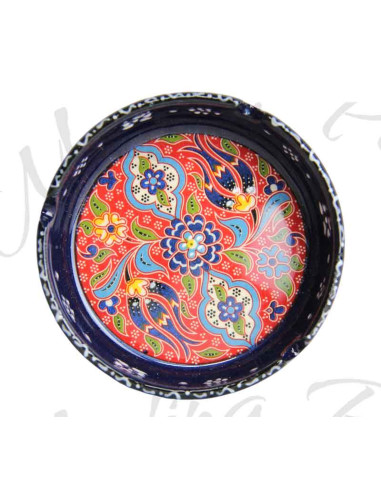 Colorful blue ashtray
