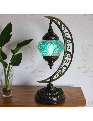 Turkish Lamp, Multicolor Mosaic, 13 in