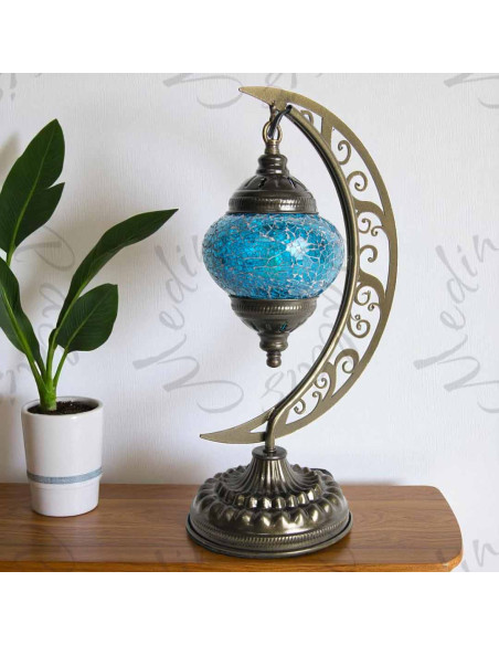 Lampe lune bleu T1