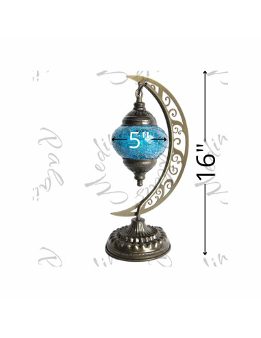 Lampe lune bleu T1