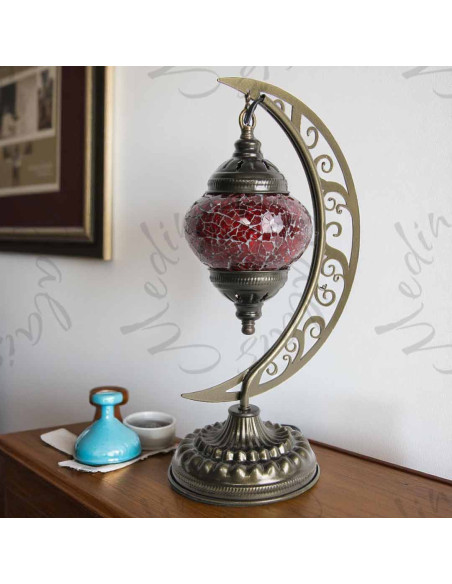Lampe lune rouge T1