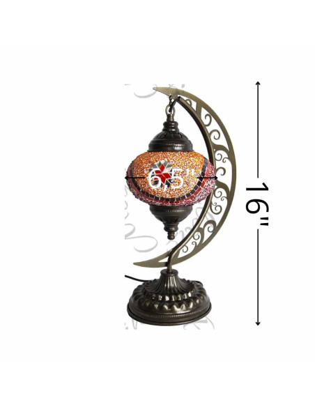 Lampe lune rouge T2