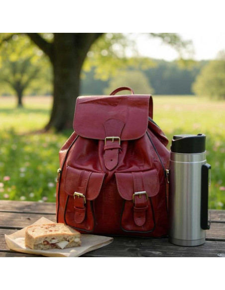 Red backpack