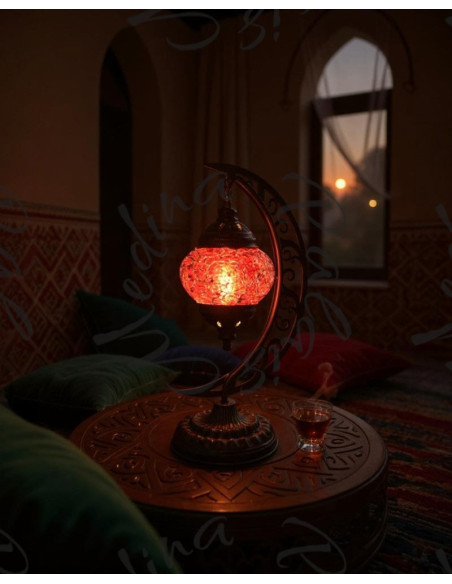 Lampe lune rouge T1