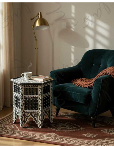 Table marocaine en bois Motif 2
