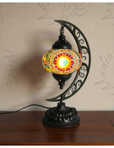 Turkish Moon Lamp, Multicolor Mosaic T2