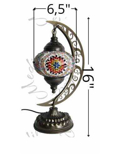 Lampe lune multicolore T2