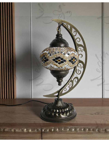 Lampe lune marron T2
