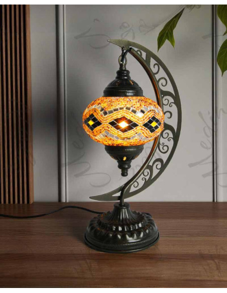 Lampe lune marron T2