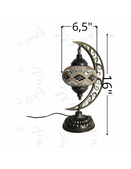 Lampe lune marron T2