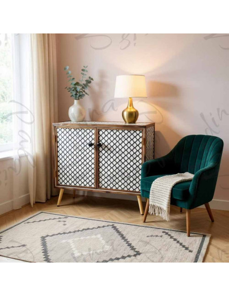 Meuble de rangement artisanal marocain