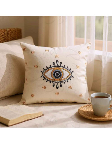 Evil Eye Cushion Cover, 17 x 17 in