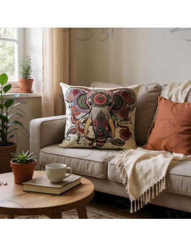 Elephant cushion cover