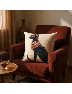 Black Egyptian Cat Cushion Cover, 17 x 17 in 2