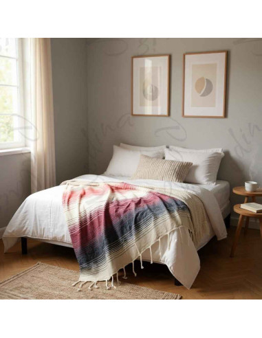Red and white gradient fouta