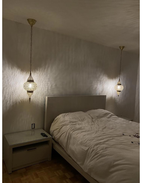 Lustre marocain goutte doré, nouveau modèle