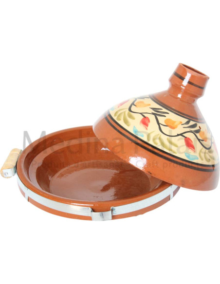Tajine marocain de 12 pouces coloré Motif 8