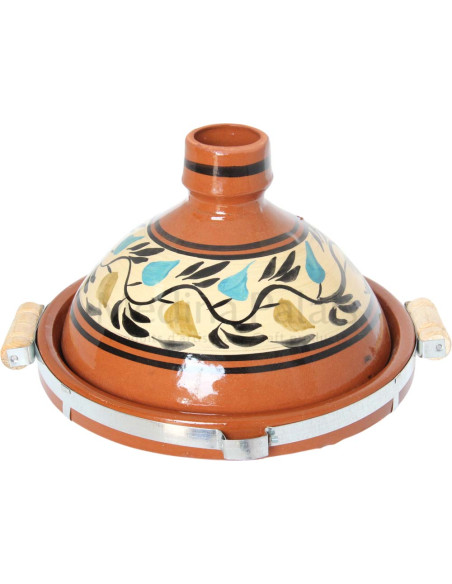 Tajine marocain de 12 pouces coloré Motif 9