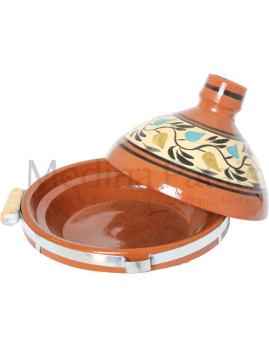 Tajine marocain de 12 pouces coloré Motif 9