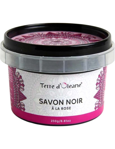 Savon noir Terre d'Oléane à la rose – 250 g