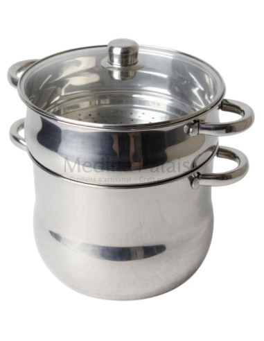 Stainless Steel Couscous Steamer 12 L – Polished