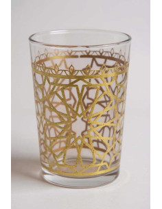Pale Mauve Moroccan Tea Glass – Zellige Pattern