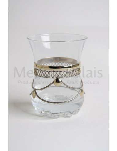 6 Moroccan Tea Glasses – Hammered Copper Patterns