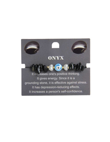 Bracelet en onyx noir