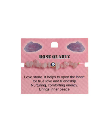 Rose quartz stone bracelet