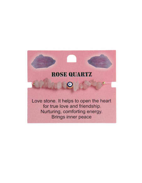 Rose quartz stone bracelet