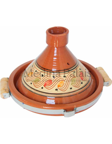 Hand-Painted Moroccan Clay Tagine 28 cm (11 in)...