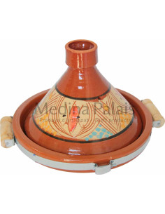 Tajine marocain de 11 pouces coloré Motif 6