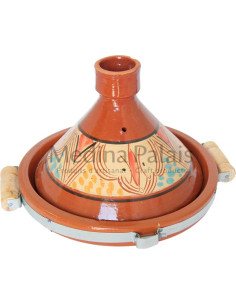 Hand-Painted Moroccan Clay Tagine 28 cm (11 in) – Serves...